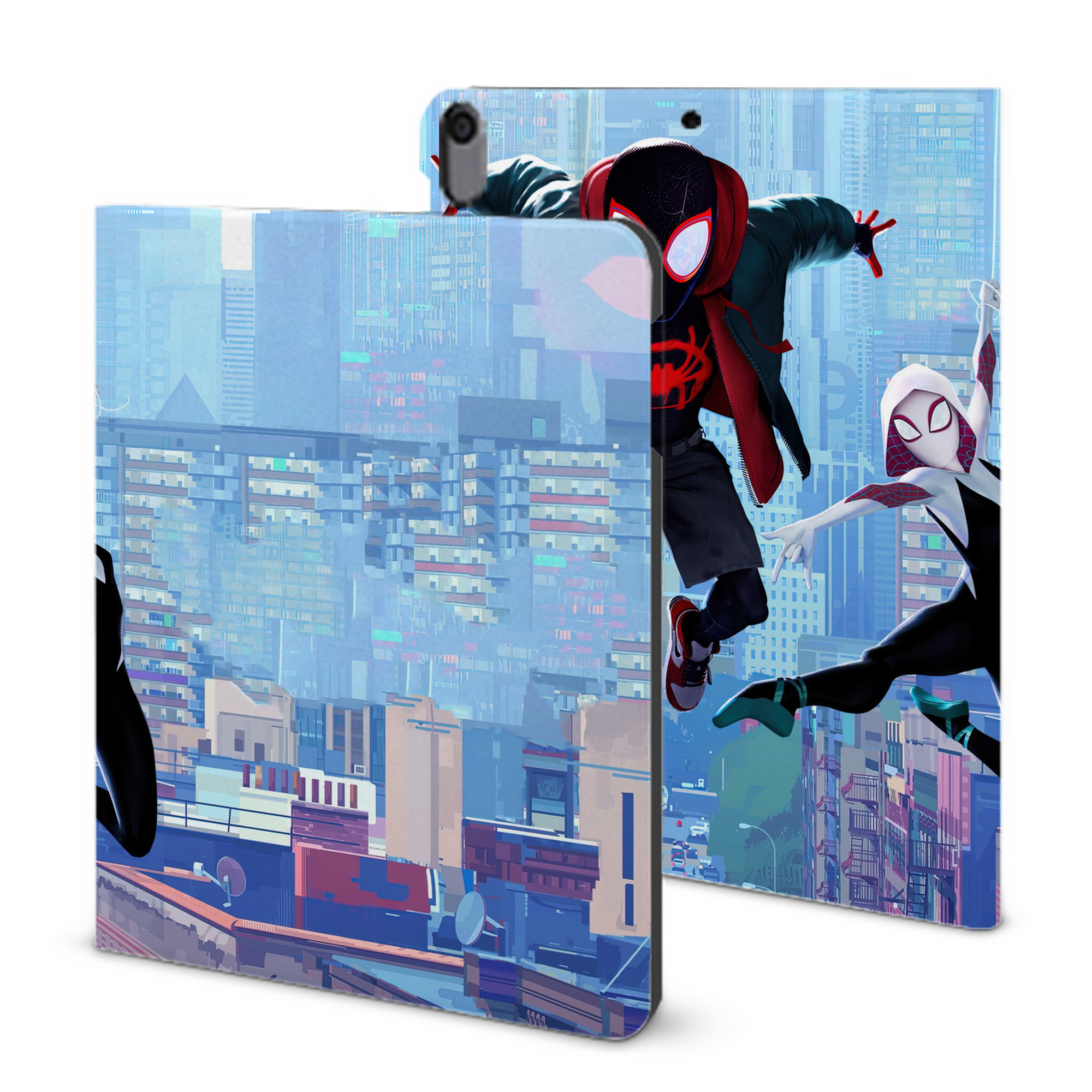 （画像用） Spider Man スパイダーマン IPad ケース ブック型 PUレザー TPU 耐衝撃 軽量 薄型 ペン収納なし 全面保護 IPad 各モデル対応